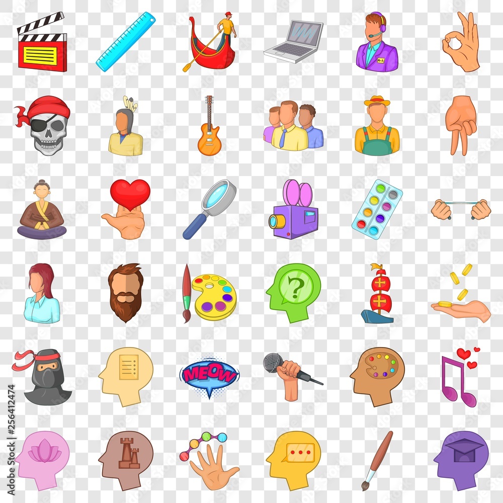 Creative occupancy icons set. Cartoon style of 36 creative occupancy vector icons for web for any design Creative occupancy icons set. Cartoon style of 36 creative occupancy vector icons for web for any design