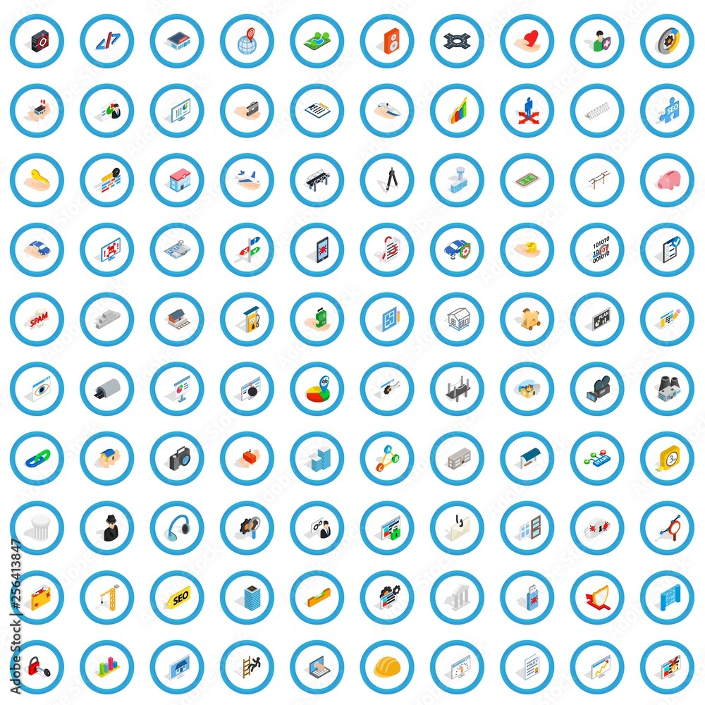 100 internet icons set in isometric 3d style for any design vector illustration 100 internet icons set in isometric 3d style for any design vector illustration