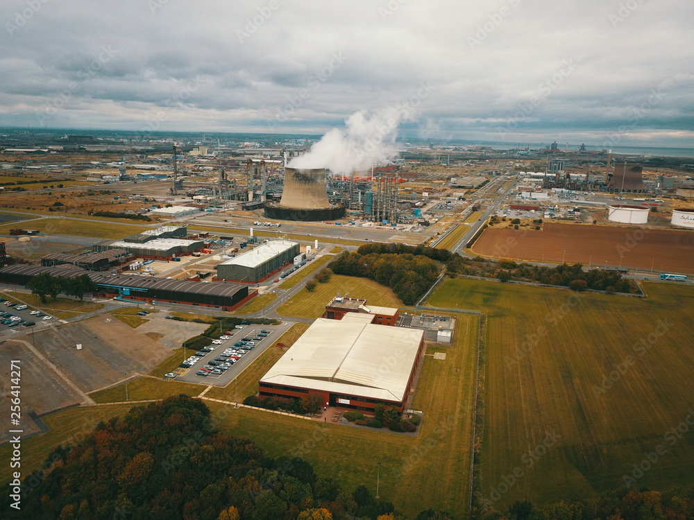 View of industrial Teesside the old ICI works at Wilton