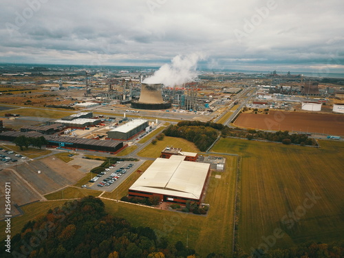 Obraz na płótnie View of industrial Teesside the old ICI works at Wilton w salonie