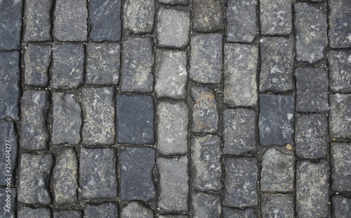 The texture of masonry in the city square