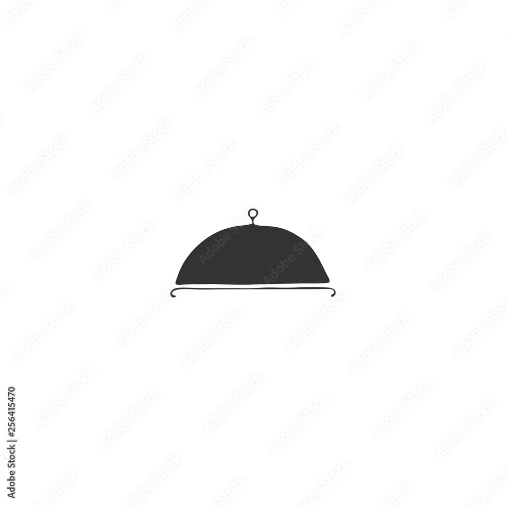 Kitchen logo element, a dish. Vector hand drawn object. Kitchen logo element, a dish. Vector hand drawn object.