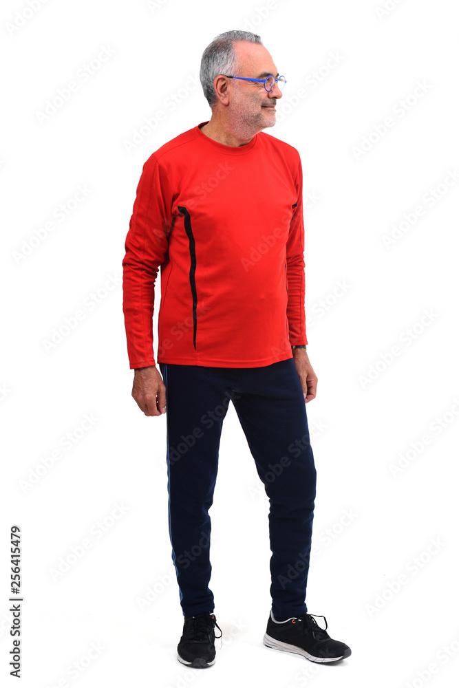 man with sports clothes on white background man with sports clothes on white background