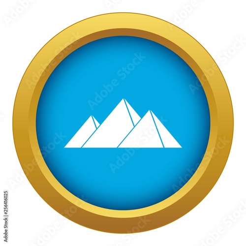 Pyramids in Giza icon blue vector isolated on white background for any design