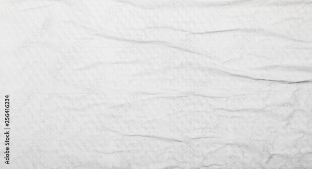 Obraz premium Paper texture. Gray paper sheet. White paper background blank creased crumpled posters placard grunge textures surface backdrop flat lay, top view