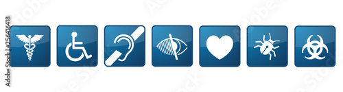 Blue Medical Symbols