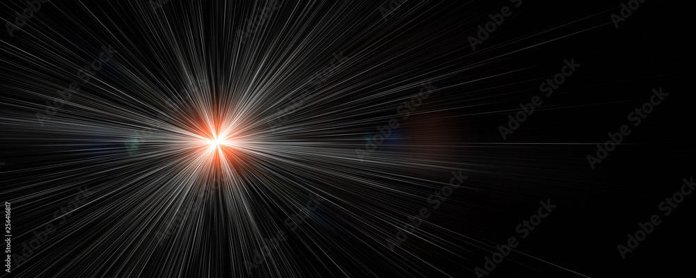 Fototapeta premium Futuristic light flare panorama background design illustration