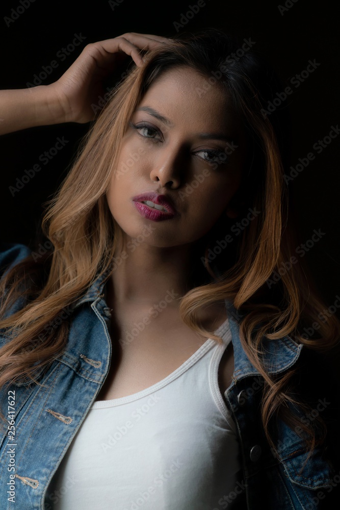 Fototapeta premium Beautiful asian young lady model
