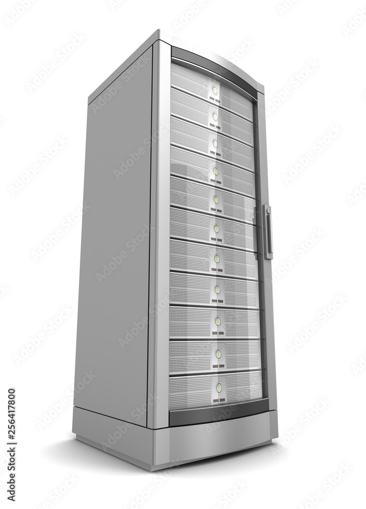 single network workstation server 3d illustration single network workstation server 3d illustration