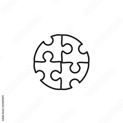 puzzle logo design vector