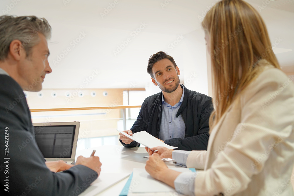 Candidate in corporate business interview Candidate in corporate business interview