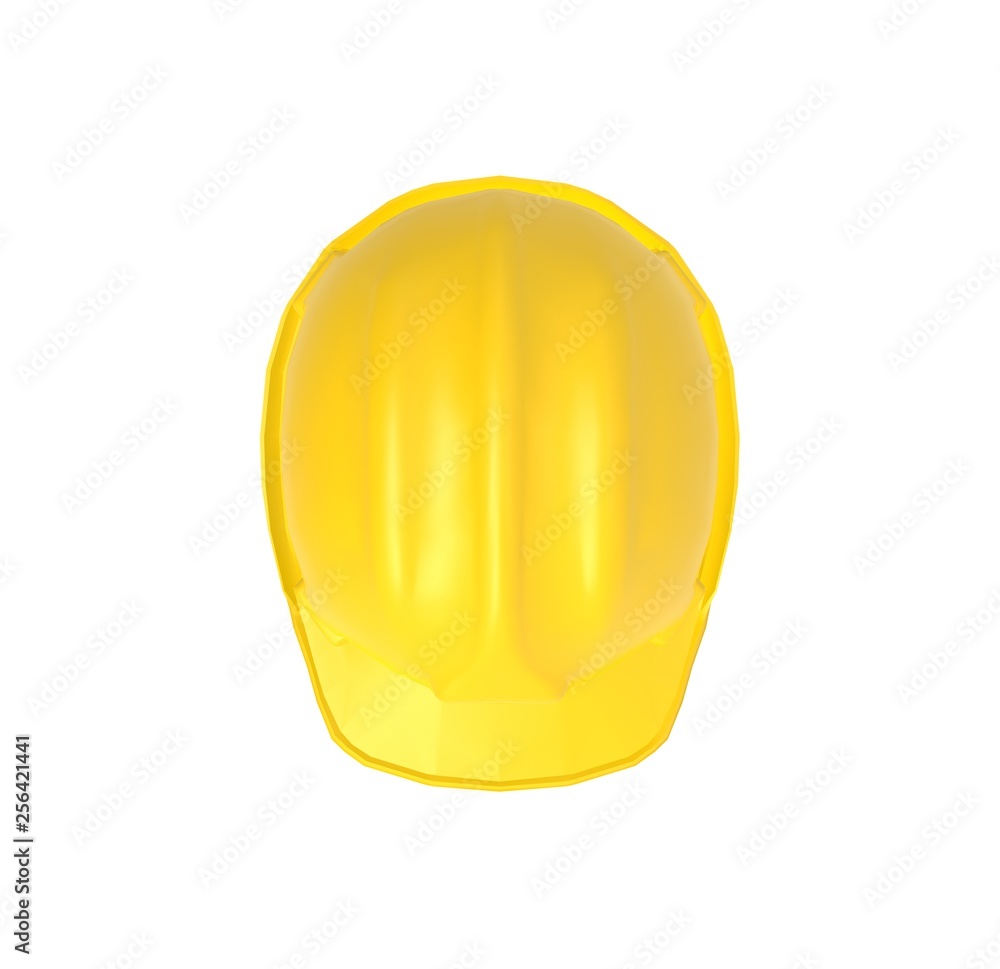 Yellow Helmet on isolated White Background 3D Rendering Yellow Helmet on isolated White Background 3D Rendering