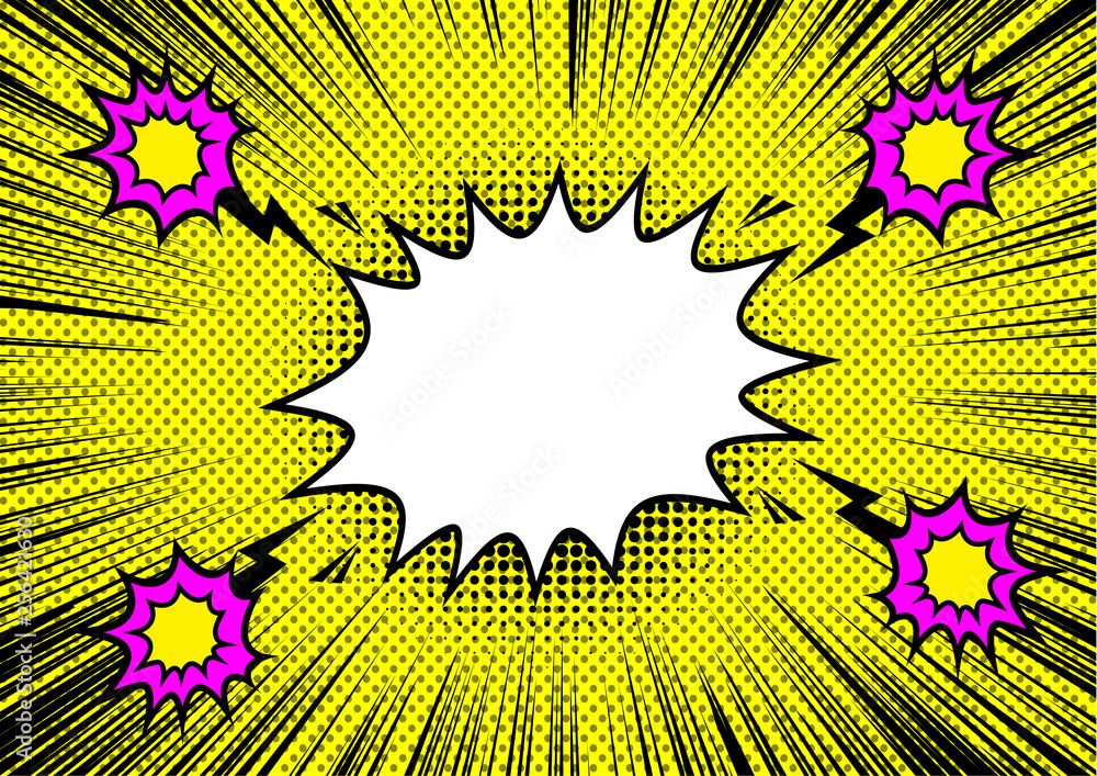 アメコミ風ポップアート吹き出し Pop Art Style Comic Book Concept Speech Bubble Stock Vector Adobe Stock