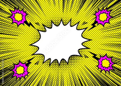 アメコミ風ポップアート吹き出し Pop Art Style Comic Book Concept Speech Bubble Stock ベクター Adobe Stock