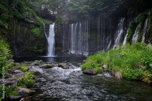 Shizuoka Shiraito Waterfall in Fujino Miyashi, Shizuoka Prefecture Japan ,very clear water, very natural.