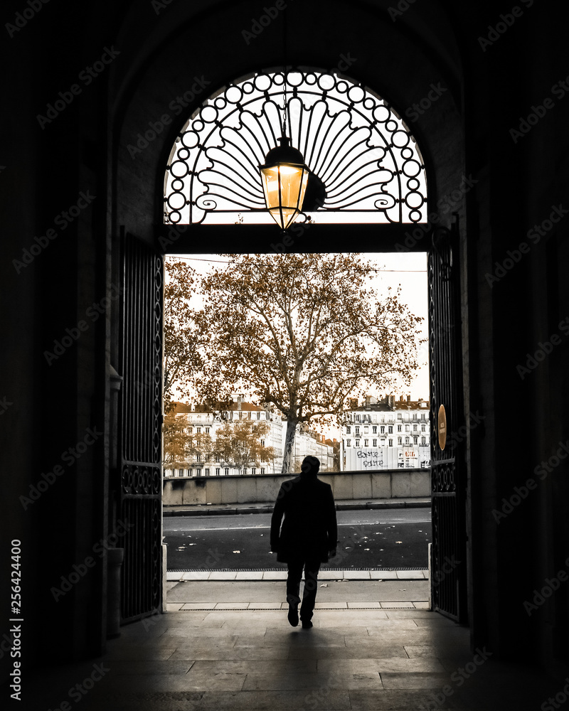 man in the tunnel