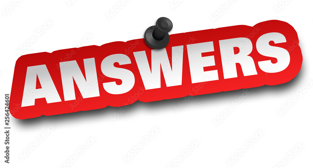 answers concept 3d illustration isolated Stock Illustration | Adobe Stock