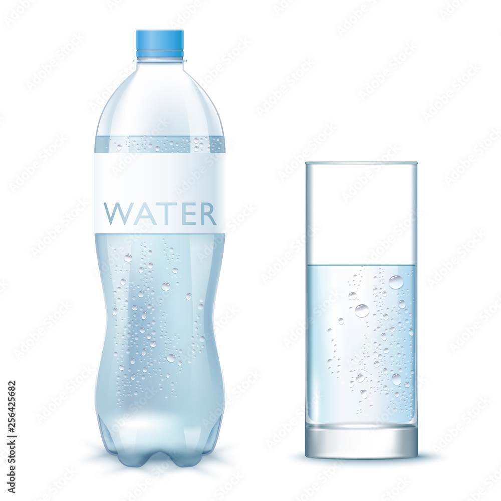 Fotografie Water Bottle Glass