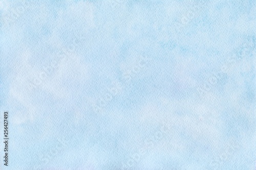 Gentle blue watercolor background. Illustration drawn by hand.