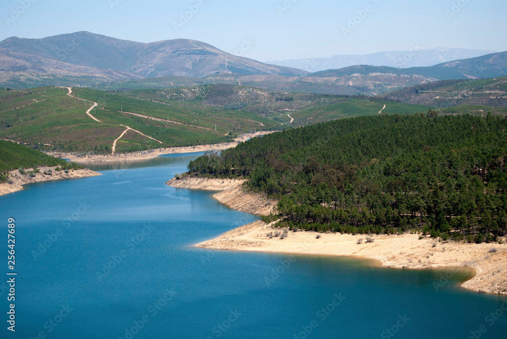 Dam landscape in Portugal.