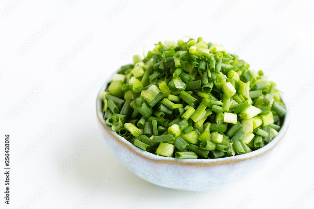 Green onions isolated on white Green onions isolated on white