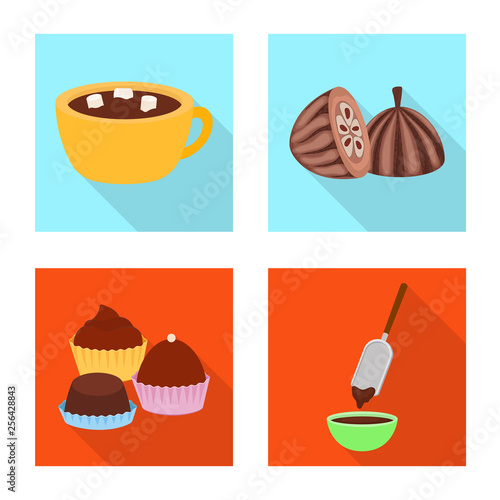 Vector design of treat and product logo. Collection of treat and yummy stock symbol for web.