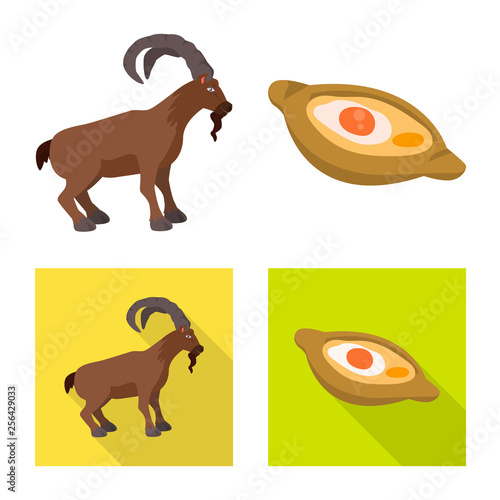 Vector illustration of culture and sightseeing icon. Collection of culture and originality stock symbol for web.