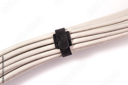 Foto Black velcro clamp with cable