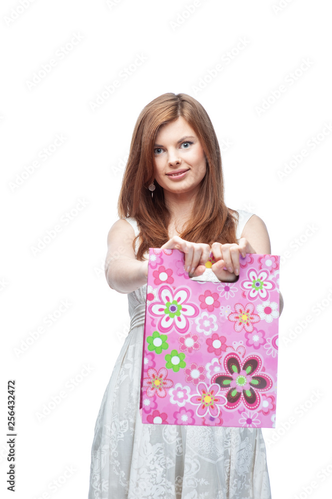 Young pretty woman with shopping packages Young pretty woman with shopping packages