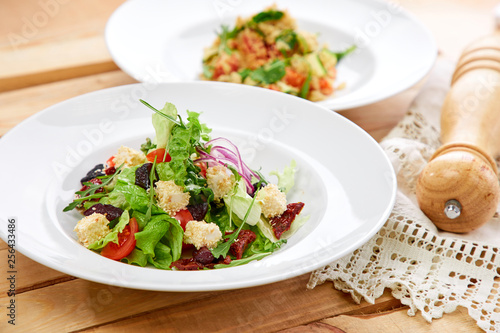 vegetarian salad with fresh vegetables