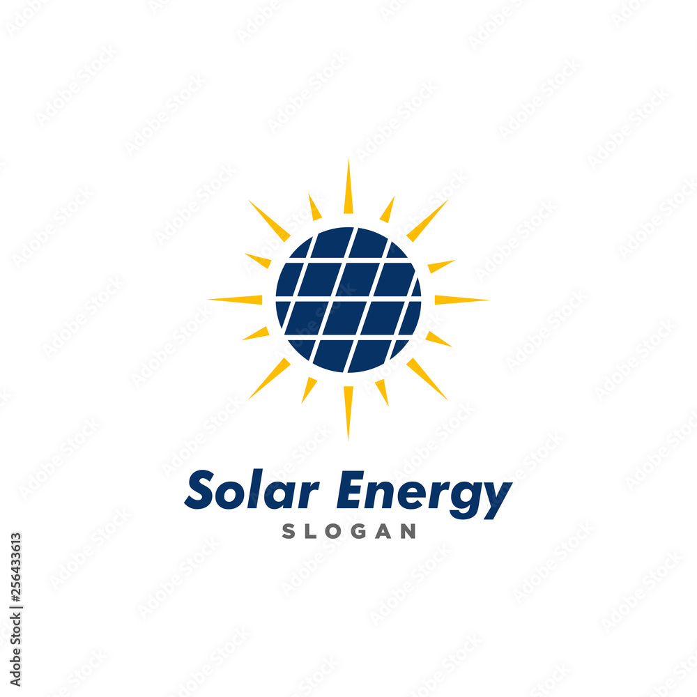 Fototapeta premium solar energy logo design vector