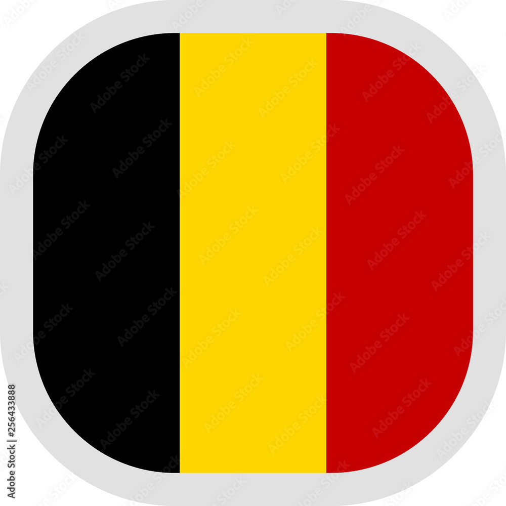 Fototapeta premium Icon square shape with Flag on white background