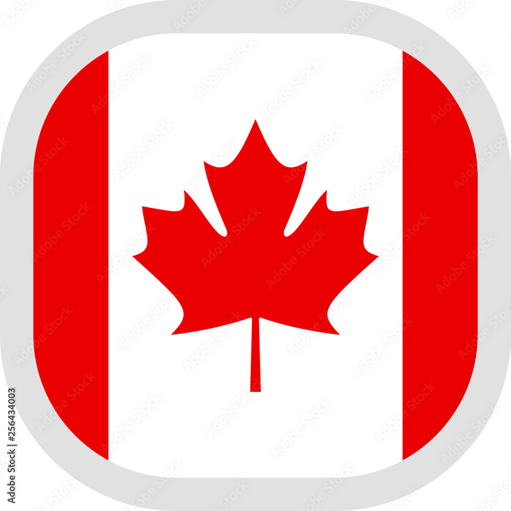 Icon square shape with Flag on white background Icon square shape with Flag on white background