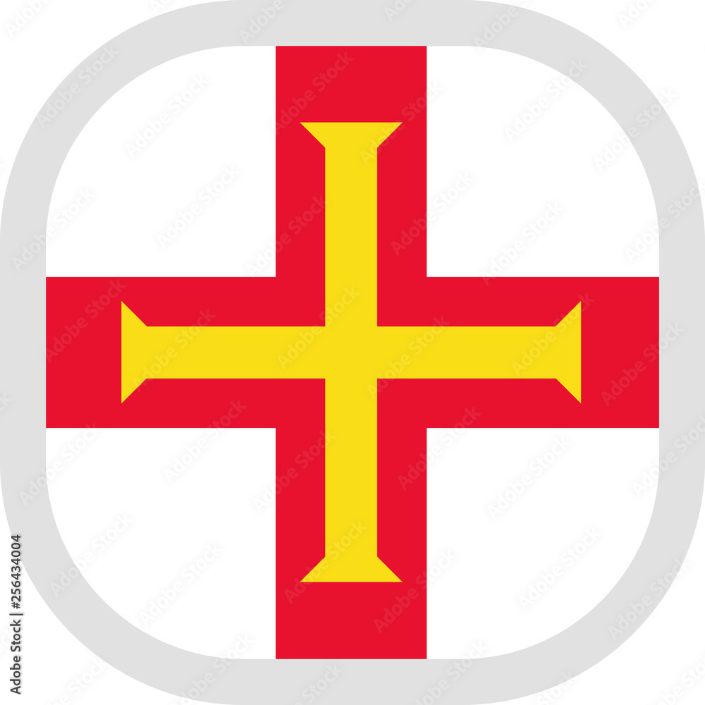 Obraz premium Icon square shape with Flag on white background