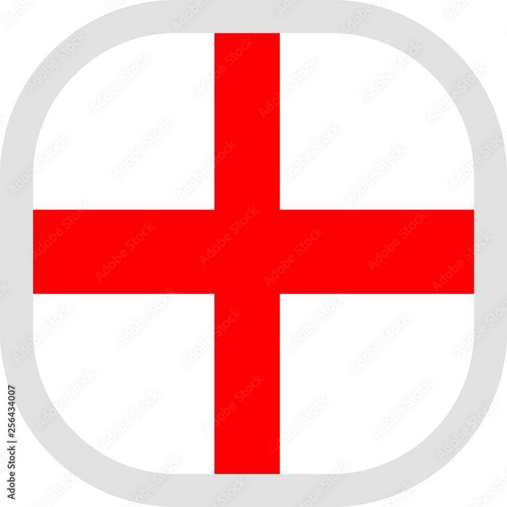 Obraz premium Icon square shape with Flag on white background