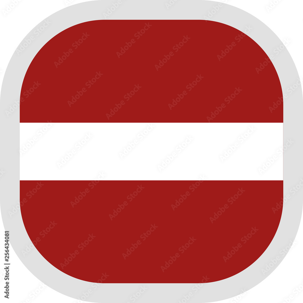 Icon square shape with Flag on white background Icon square shape with Flag on white background