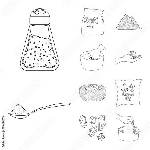 Vector design of sodium  and mineral  symbol. Set of sodium  and kitchen  stock vector illustration.