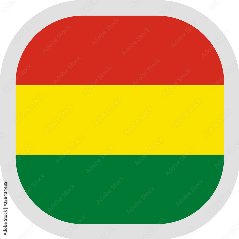 Icon square shape with Flag on white background Icon square shape with Flag on white background