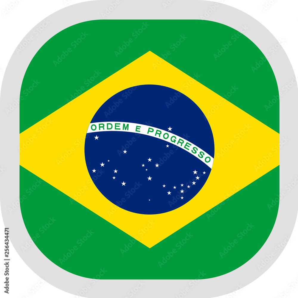 Obraz premium Icon square shape with Flag on white background