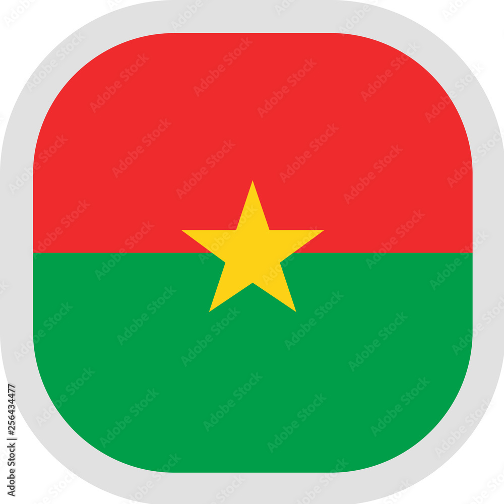 Icon square shape with Flag on white background Icon square shape with Flag on white background