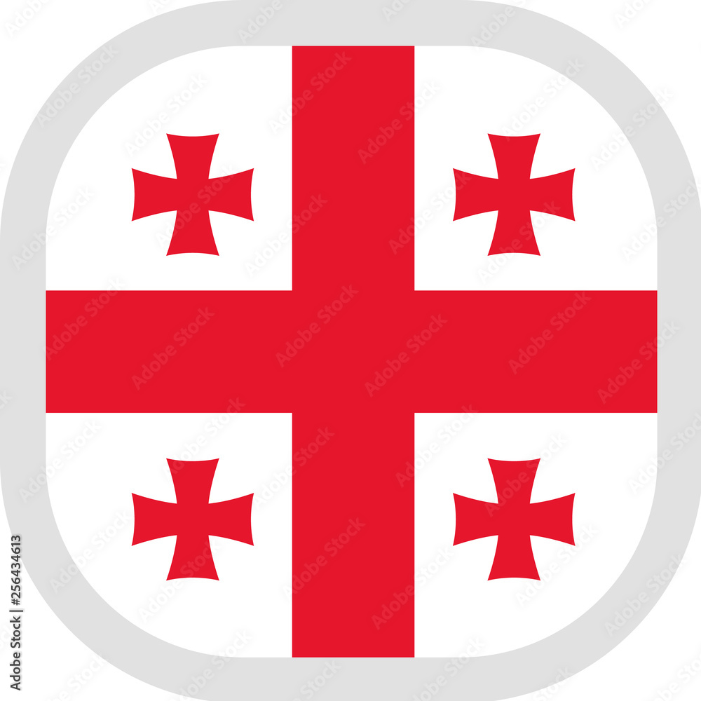 Icon square shape with Flag on white background Icon square shape with Flag on white background