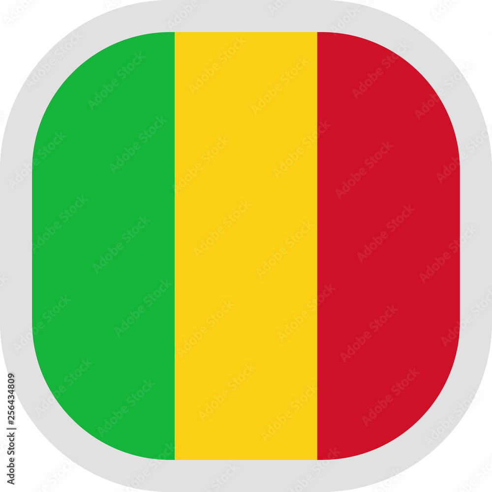 Icon square shape with Flag on white background Icon square shape with Flag on white background