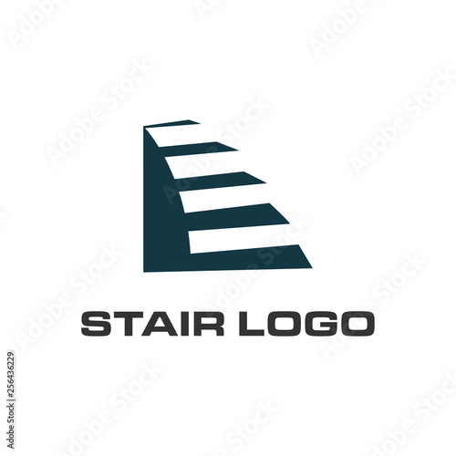 stair logo design vector