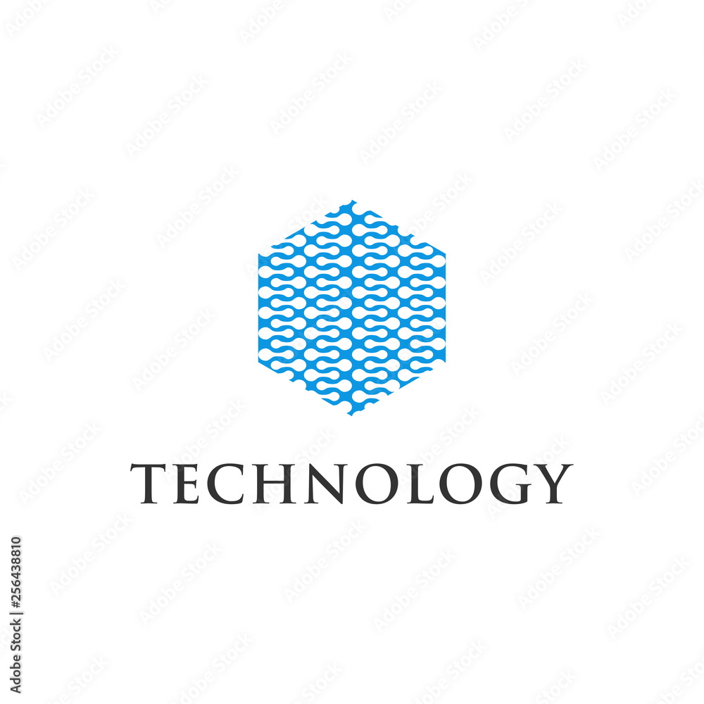Fototapeta premium technology connection logo vector