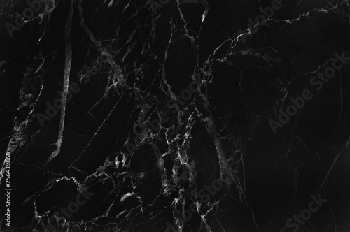 Black marble texture with white line nature patterns for background