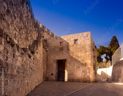Zion gate in the old city of Jerusalem  Israel  Middle East