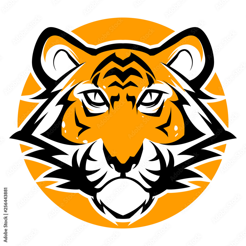 Obraz premium tiger head mascot illustration vector esports logo
