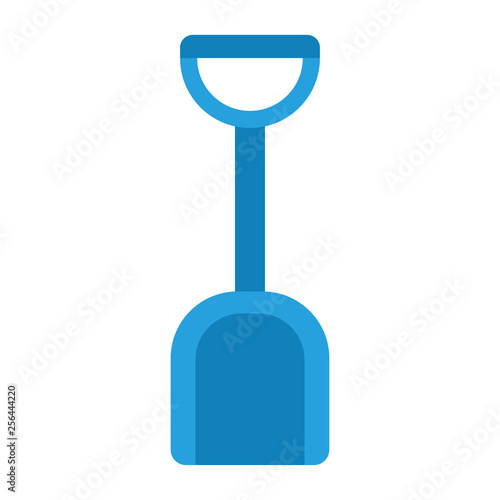 Children's sand shovel vector icon flat isolated