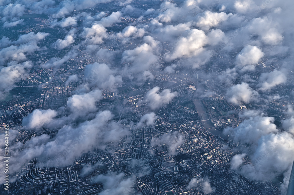 London City seem from an Airplane. England, UK