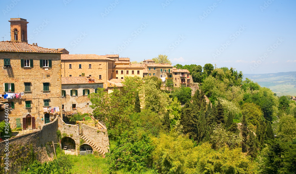 ancient tuscian village in italy, travel, vacation concept